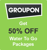 Groupon 50% Off Offer on Water To Go Packages